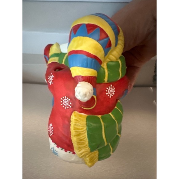 PartyLite‎ Peppermint Pals Snowman Tealight Holder Christmas Candy Bowl Decor - Picture 6 of 10